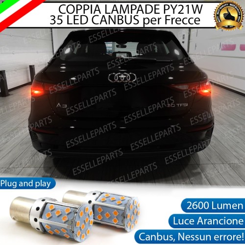 Lampada PY21W BAU15S Canbus AUDI A3 8Y ARANCIONE FRECCE Luce AMBRA