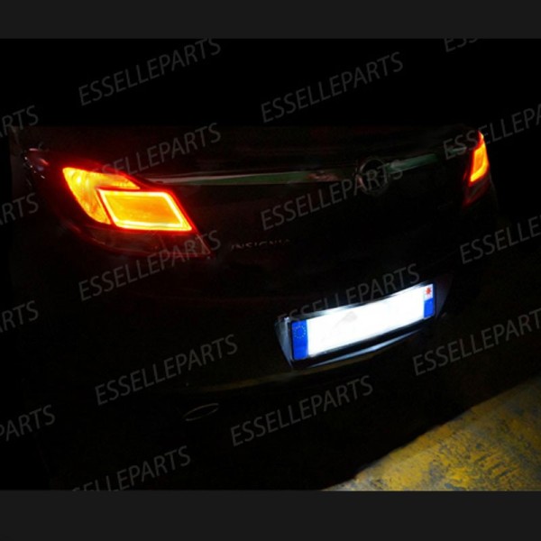 Coppia Luci Targa 9 LED Per Opel Insignia Canbus 6000K Bianco Ghiaccio No Error