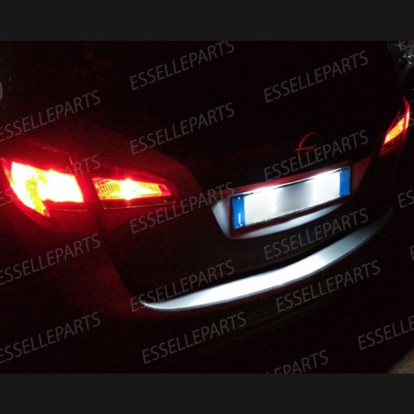 Coppia Luci Targa 5 LED Per Opel Meriva B Canbus 6000K Bianco Ghiaccio