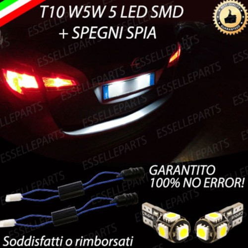 Coppia Luci Targa 5 LED Per Opel Meriva B Canbus 6000K Bianco Ghiaccio