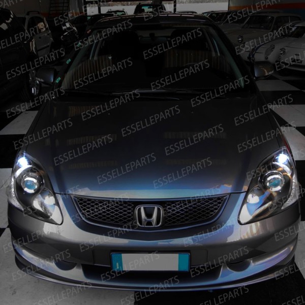Coppia luci di posizione T10 W5W 10 LED canbus 6000K Bianco Honda Civic 7G Dal 2004