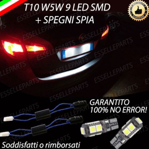 Coppia Luci Targa 9 LED Per Opel Meriva B Canbus 6000K Bianco Ghiaccio No Error