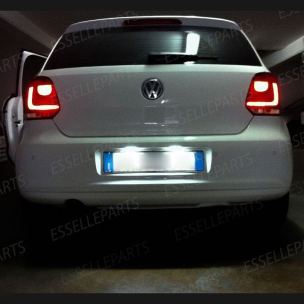 Coppia Luci Targa T10 9 LED canbus 6000K Bianco Volkswagen Polo 6R 6C1 Dal 2014