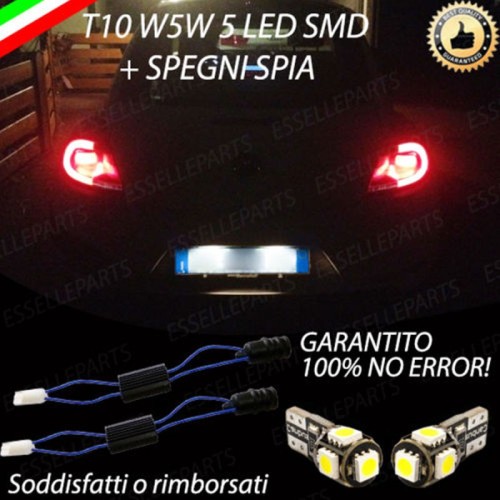 Coppia Luci Targa 5 LED Per Volkswagen New Beetle 2 Canbus 6000K Bianco Ghiaccio