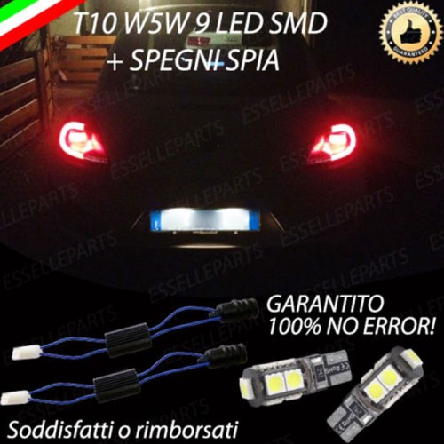 Coppia Luci Targa 9 LED Per Volkswagen New Beetle 2 Canbus 6000K Bianco Ghiaccio