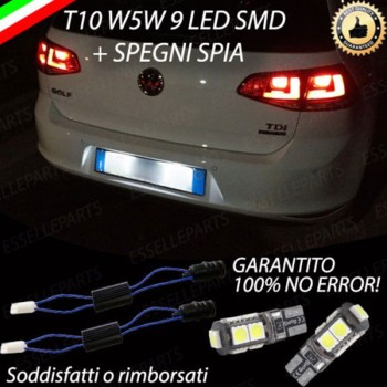 Coppia Luci Targa 9 LED Per Volkswagen Golf 7 Canbus 6000K Bianco Ghiaccio Coppia Luci Targa 9 LED Per Volkswagen Golf 7 Canbus 6000K Bianco Ghiaccio