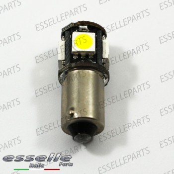 Coppia Lampade H6W 5 LED Canbus 6000K Bianco Ghiaccio