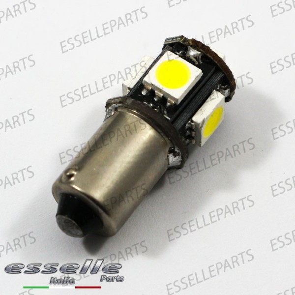 Coppia Lampade H6W 5 LED Canbus 6000K Bianco Ghiaccio