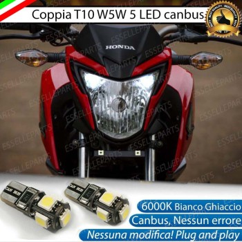 Luci posizione T10 5 LED Canbus Honda Hornet 600 2011-2013 Luci posizione T10 5 LED Canbus Honda Hornet 600 2011-2013