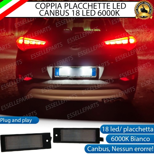 Coppia placchette luci targa 18 LED 6000K Hyundai Tuscon pre-restyling fino al 06/2018
