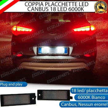 Coppia placchette luci targa 18 LED 6000K Hyundai Tuscon pre-restyling fino al 06/2018 Coppia placchette luci targa 18 LED 6000K Hyundai Tuscon pre-restyling fino al 06/2018