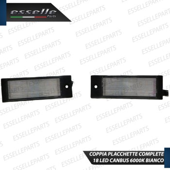 Coppia placchette luci targa 18 LED 6000K Hyundai Tuscon pre-restyling fino al 06/2018 Coppia placchette luci targa 18 LED 6000K Hyundai Tuscon pre-restyling fino al 06/2018