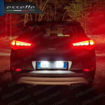 Coppia placchette luci targa 18 LED 6000K Hyundai Tuscon pre-restyling fino al 06/2018 Coppia placchette luci targa 18 LED 6000K Hyundai Tuscon pre-restyling fino al 06/2018
