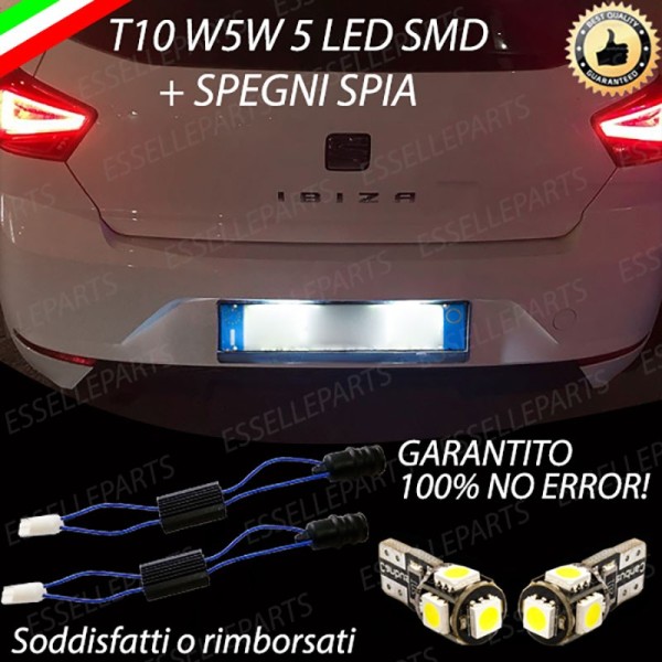 Coppia Luci Targa 5 LED Per Seat Ibiza MK5 Canbus 6000K Bianco Ghiaccio