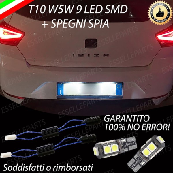 Coppia Luci Targa 9 LED Per Seat Ibiza MK5 Canbus 6000K Bianco Ghiaccio No Error