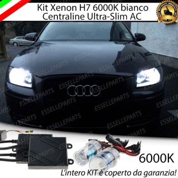 Kit Xenon H7 Anabbaglianti AC 6000K bianco ghiaccio A3 8P Pre-Restyling