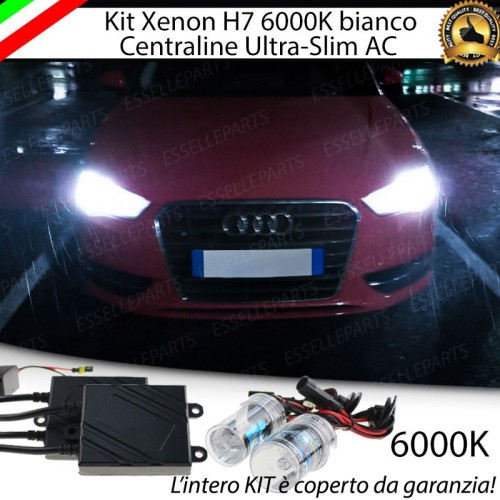 Kit Xenon H7 Anabbaglianti AC 6000K bianco ghiaccio Audi A3 8V