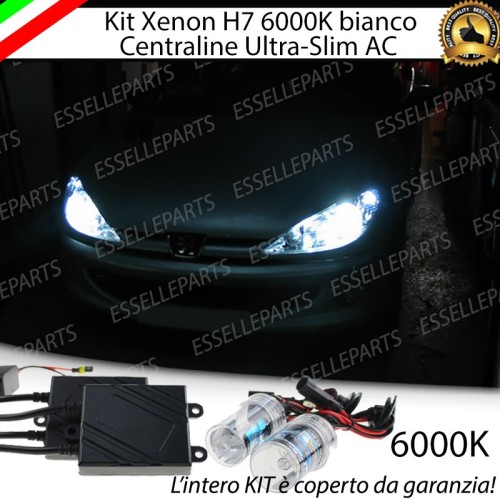 Kit Xenon H7 Anabbaglianti AC 6000K bianco ghiaccio Peugeot 206 Fino al 09/2006