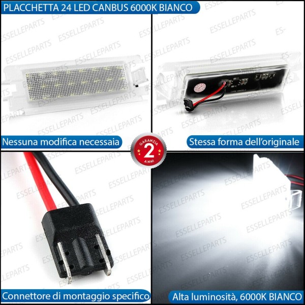 PER VERSIONI CON SINGOLA PLACCHETTA TARGA- Placchetta a LED Completa