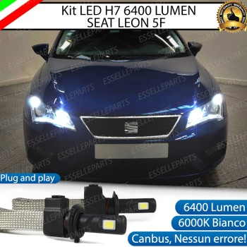 Kit Full LED H7 6400 Lumen 6000K bianco Abbaglianti SEAT LEON 5F
