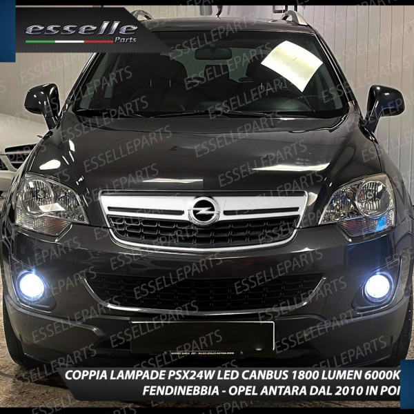 Coppia Lampade PSX24W 1800 LUMEN 6000K bianco Fendinebbia OPEL ANTARA dal 2010 in poi