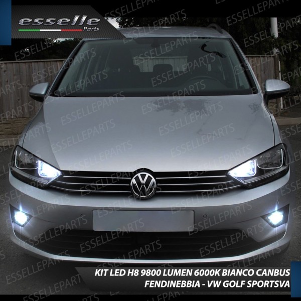 Kit Full LED Fendinebbia H11 9800 Lumen 6000K bianco per VW GOLF SPORTSVAN