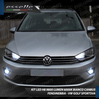 Kit Full LED Fendinebbia H11 9800 Lumen 6000K bianco per VW GOLF SPORTSVAN