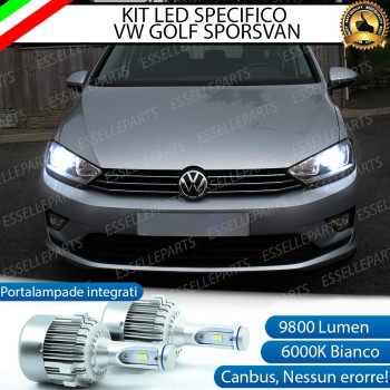Kit Full LED H7 9800 Lumen 6000K bianco Anabbaglianti VW GOLF Sportsvan Fino al 2016