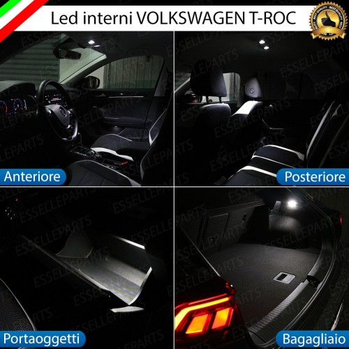 Kit LED interni Completo 6000K Bianco Canbus VW T-ROC con interni alogeni