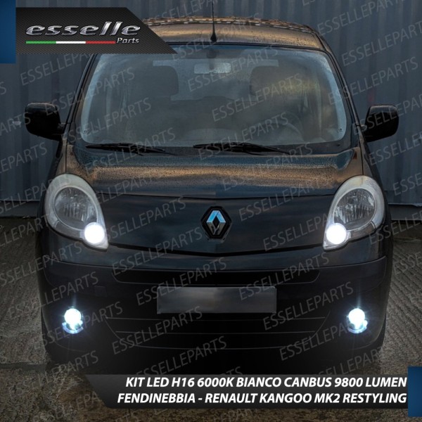 Kit LED H16 Per Renault Kangoo 2 Restyling Fendinebbia 9800 Lumen 6000K Canbus