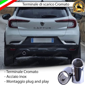 Terminale di scarico cromato INOX per RENAULT CAPTUR II