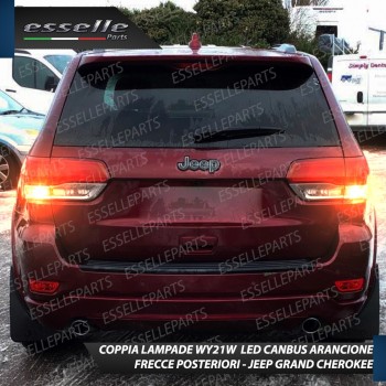 Coppia Lampade T20 WY21W 24 LED CANBUS 3.0 PER FRECCE DIREZIONALI POSTERIORI JEEP GRAND CHEROKEE IV RESTYLING