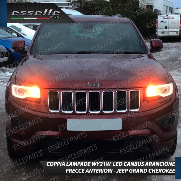 Coppia Lampade T20 WY21W 24 LED CANBUS 3.0 PER FRECCE DIREZIONALI ANTERIORI JEEP GRAND CHEROKEE IV RESTYLING