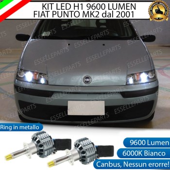 Kit Full LED H1 9600 Lumen 6000K bianco Anabbaglianti FIAT PUNTO MK2 DAL 2001 IN POI