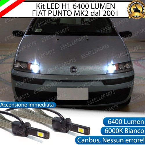 Kit Full LED H1 Abbaglianti 6400 Lumen 6000K bianco FIAT PUNTO MK2 DAL 2001 IN POI