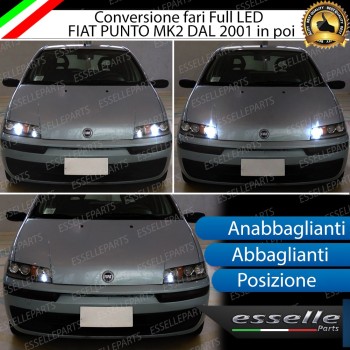 Conversione Fari Full LED 9600LM + 6400LM + 330LM Fiat Punto MK2 Dal 2001