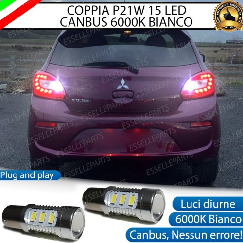 Coppia lampade P21W LED con lente Retromarcia MITSUBISHI SPACE STAR 2 Con fari LED