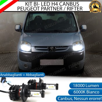 Kit LED 6000K Bianco H4 Canbus per PEUGEOT PARTNER I
