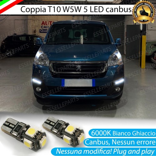 Luci posizione T10 W5W 5 LED Canbus Peugeot Partner II