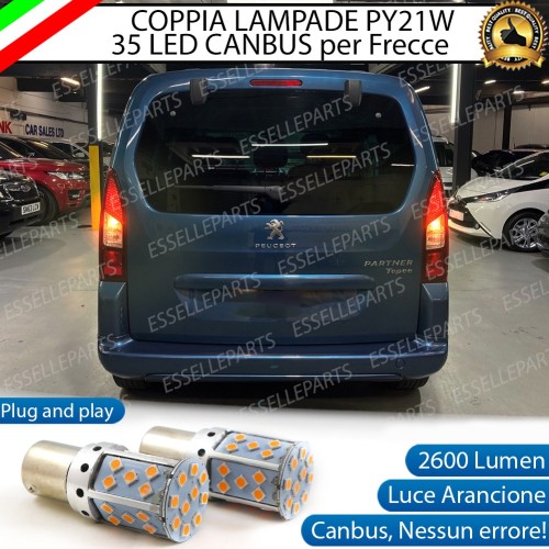 Coppia Lampade PY21W Frecce a LED per PEUGEOT PARTNER 2