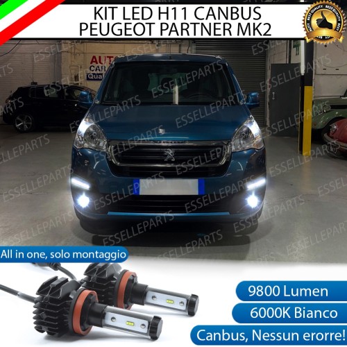 Kit Full LED H11 Fendinebbia 9800 LUMEN PEUGEOT PARTNER II DAL 2012 AL 2015
