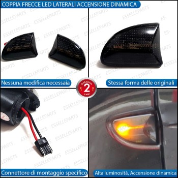 PLACCHETTE Nere LED FRECCE LATERALI PER SMART FORTWO 451