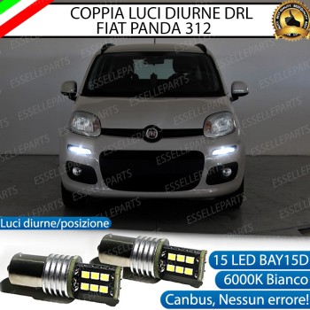 Luci POSIZIONE DIURNE Led Canbus FIAT PANDA Luce Bianca No Error