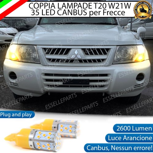 Coppia Frecce Anteriori T20 W21W 35 LED Canbus Mitsubishi Pajero III