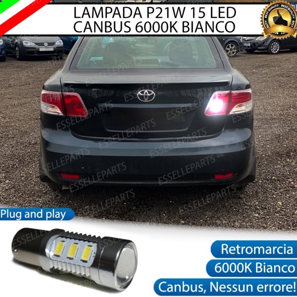 Lampada LED Retromarcia Da 15 LED Canbus 6000K con lente frontale TOYOTA AVENSIS T27