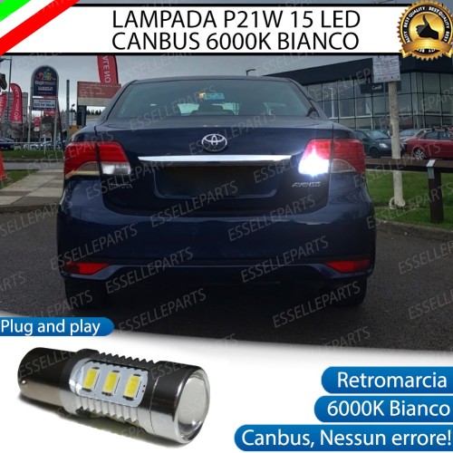 Lampada LED Retromarcia Da 15 LED Canbus 6000K con lente TOYOTA AVENSIS T27 RESTYLING