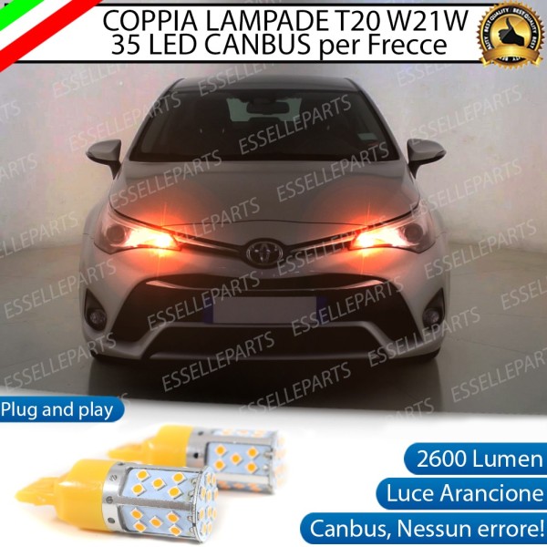 Lampade ANTERIORI T20 W21W 35 LED Canbus TOYOTA AVENSIS T27 RESTYLING DAL 05/2015