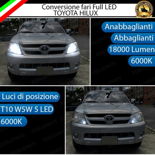 Conversione Fari Full LED 18000LM + 330LM TOYOTA HILUX mk7
