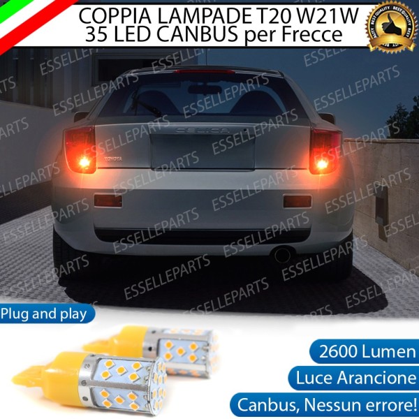Coppia Frecce Posteriori T20 WY21W 35 LED Canbus TOYOTA CELICA mk2 FINO AL 07/2002