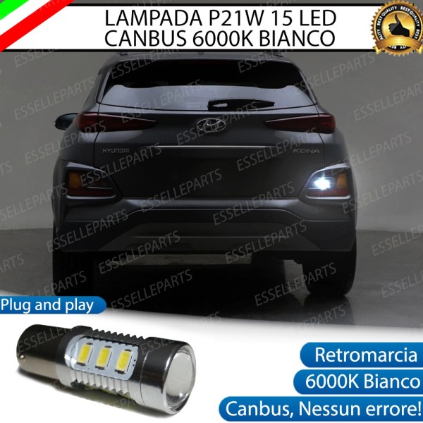 Lampada LED Retromarcia Da 15 LED Canbus 6000K con lente Hyundai Kona Restyling